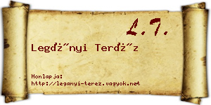 Legányi Teréz névjegykártya